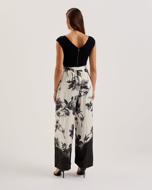 NALCO-Trousers-Bardot Knit Bodice Printed Tro- Ted Baker Romania